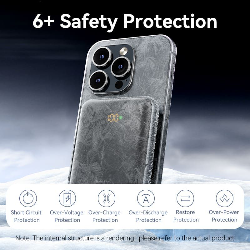 УМБ Vention Magnetic Wireless 10000mAh 20W PD USB-C In/Out, QI-15W Black (FHNB0)