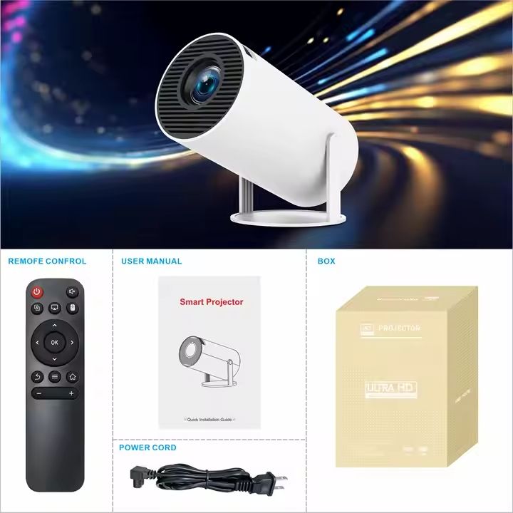 Проєктор H96 MAX HY300A LED LCD HD 100AL 16:9 RK3326 1G/8G Android 9.0 HDMI WiFi BT білий (H96MAX_HY300A)