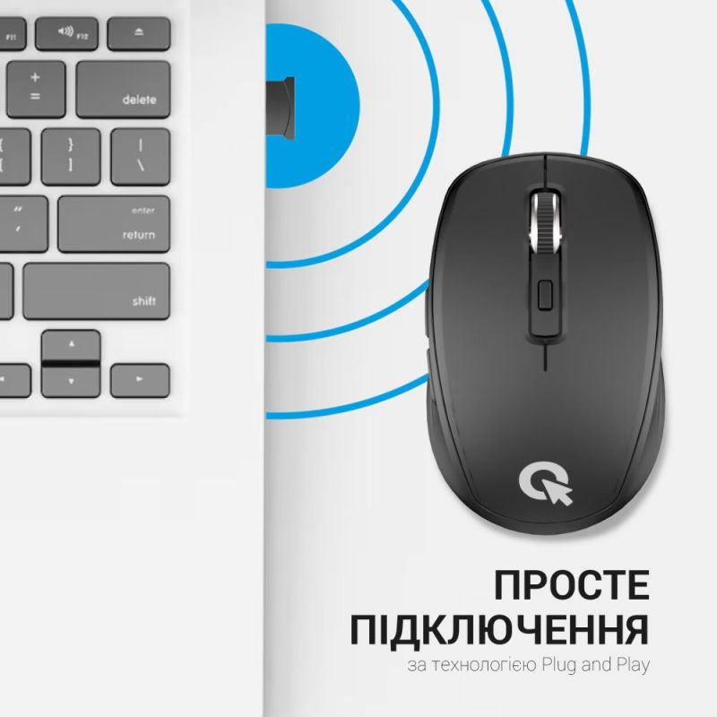 Миша бездротова OfficePro Black (M267B)