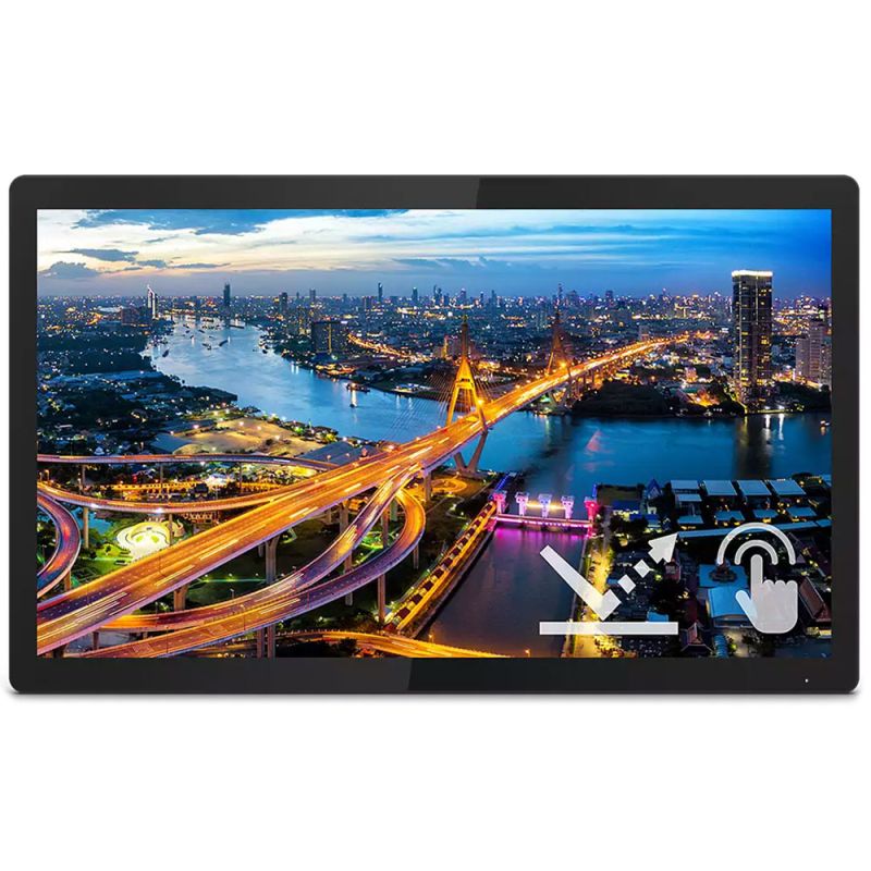 TFT 21.5" Philips 222B1TFL, IPS, 75Гц, сенсорний, VGA, HDMI, DP, USB-hub, HAS, чорний (222B1TFL/00)
