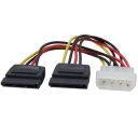 Кабель живлення Molex 4 pin - 2 x SATA power Female (S0449)