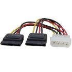 Кабель живлення Molex 4 pin - 2 x SATA power Female (S0449)