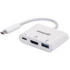 Док-станція USB3.1 Type-C --> HDMI/USB 3.0/PD 60W 4-in-1 White Manhattan (152945)