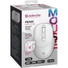 Мишка Defender Feam MM-296, бездротова, 4кн. до 1600 dpi, безшумна, біла (52297)