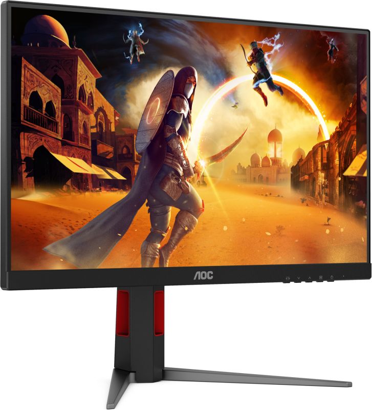 TFT 23.8" AOC 24G4HA, IPS, 200Гц, 2xHDMI, DP, HAS, Pivot, колонки, чорно-червоний (24G4HA)