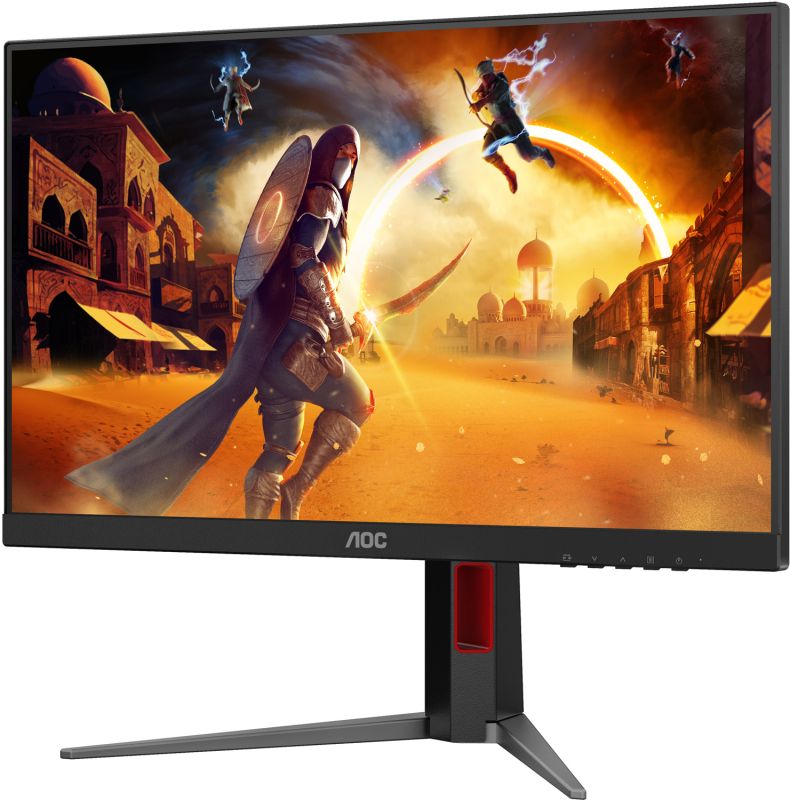 TFT 23.8" AOC 24G4HA, IPS, 200Гц, 2xHDMI, DP, HAS, Pivot, колонки, чорно-червоний (24G4HA)