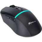 Мишка XTRIKE ME GW-322, ігрова, бездротова Bluetooth+2.4G, 3200dpi., 6кн., LED град.7кольорів, чорна (GW-322BK)