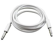 Кабель AUX Audio TRRS 3.5мм Male/Male 1м білий (S0659)