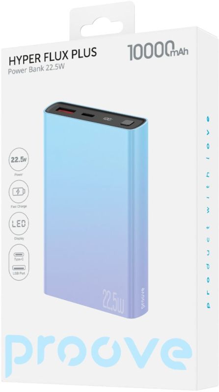 Универсальная мобильная батарея Proove Hyper Flux Plus 22.5W 10000mAh Gradient (2003000232639) (PBF122120009)