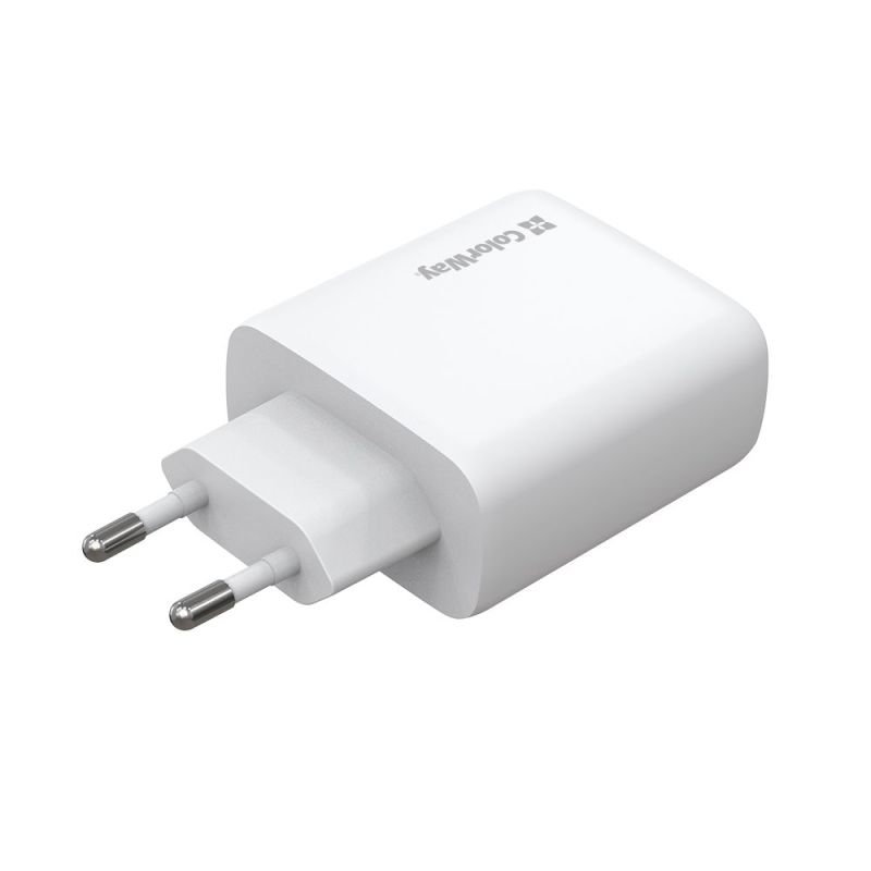 Сетевое зарядное устройство ColorWay GaN Mini 50W PD Port PPS USB (Type-C PD 30W + Type-C PD 20W) White (CW-CHS050PD-WT)
