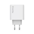 Сетевое зарядное устройство ColorWay GaN Mini 50W PD Port PPS USB (Type-C PD 30W + Type-C PD 20W) White (CW-CHS050PD-WT)