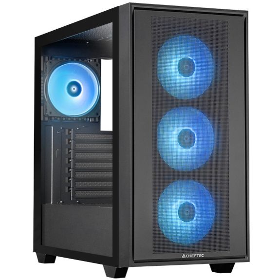 Корпус Chieftec HUNTER 3 GS-03B-OP 4x120mm A-RGB, USB-C, E-ATX, без БЖ, Black (GS-03B-OP)