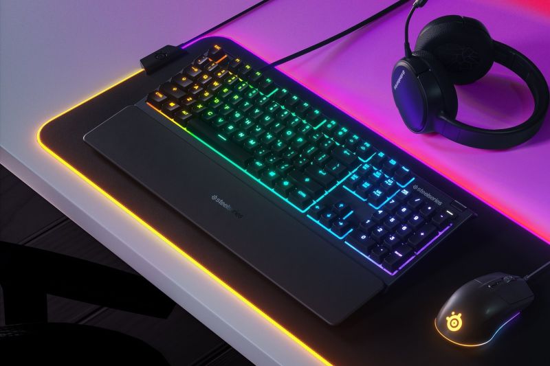 Клавіатура ігрова SteelSeries Apex 3 UA Whisper keys RGB (64795)