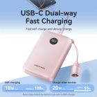 УМБ Vention 10000mAh 22,5W PD, QC USB-A/2xUSB-C In/Out Pink (FKAP0-C)