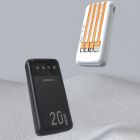 УМБ Dudao 20000mAh K6Pro+ 10W USB-A,USB-C In/Out,with USB-C/Lightning/MicroUSB/USB-A  cables Black (6977196682393)