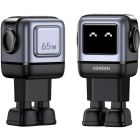 Зарядний пристрій 3xUSB 65W (2xUSB-C+USB-A) Gan Robot tech Fast Charger Сірий CD361 Ugreen (25685B)
