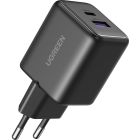 Зарядний пристрій 2xUSB 30W (USB-A + USB-C) X516 Gan чорний Ugreen (65014)
