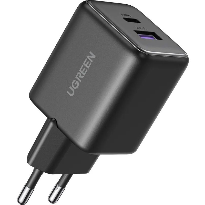 Зарядний пристрій 2xUSB 30W (USB-A + USB-C) X516 Gan чорний Ugreen (65014)