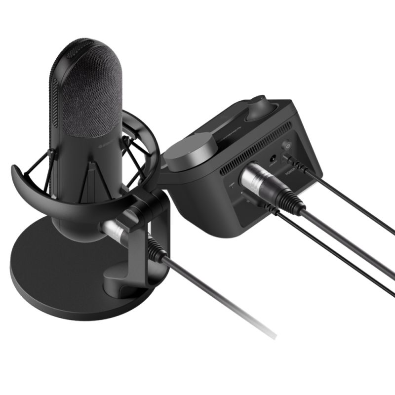 Ігровий стрім мікрофон SteelSeries Alias Pro RGB XLR Stream Mixer 1" Capsule (61597)