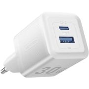 Зарядний пристрій 2xUSB 30W (USB-A/USB-C) + USB-C cable М-М  White Vention (TZ-FEQW0-EU-01)