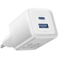 Зарядний пристрій 2xUSB 30W (USB-A/USB-C) + USB-C cable М-М  White Vention (TZ-FEQW0-EU-01)