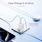 Зарядний пристрій 2xUSB 30W (USB-A/USB-C) + USB-C cable М-М  White Vention (TZ-FEQW0-EU-01)