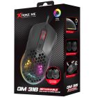 Мишка XTRIKE ME GM-316, ігрова 7200dpi., 6кн., 13 режимів RGB, 2 панелі, чорна (GM-316)