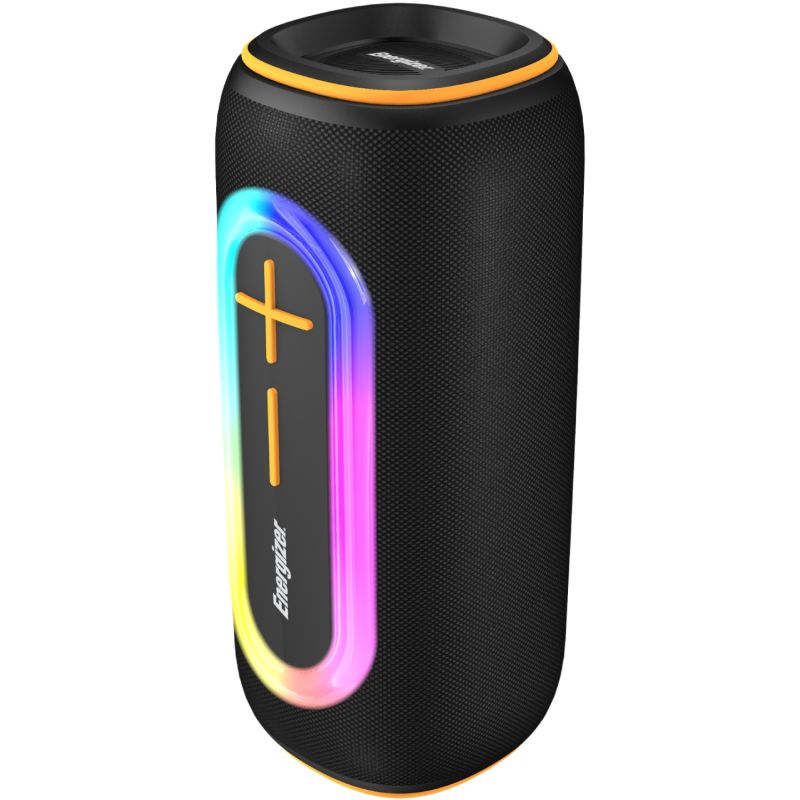 Акустична система 1.0 Energizer 20Вт Bluetooth 5.2/MicroSD/USB/AUX/FM,IPX65, 360° Sound чорна (BTS206)