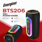 Акустична система 1.0 Energizer 20Вт Bluetooth 5.2/MicroSD/USB/AUX/FM,IPX65, 360° Sound чорна (BTS206)