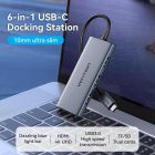Док-станція USB3.0 Type-C --> HDMI 4K30Hz/TF/3xUSB-A 3.0, 0.15м 6-in-1 Vention (TOOHB)