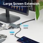 Док-станція USB3.0 Type-C --> HDMI 4K30Hz/TF/3xUSB-A 3.0, 0.15м 6-in-1 Vention (TOOHB)