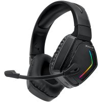 Ігрова гарнітура XTRIKE ME GH-512W XBOX/PS/PC, бездротова+ 2.4G+3,5мм, 7 режимів RGB, чорна (GH-512W)