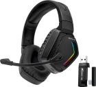 Ігрова гарнітура XTRIKE ME GH-512W XBOX/PS/PC, бездротова+ 2.4G+3,5мм, 7 режимів RGB, чорна (GH-512W)