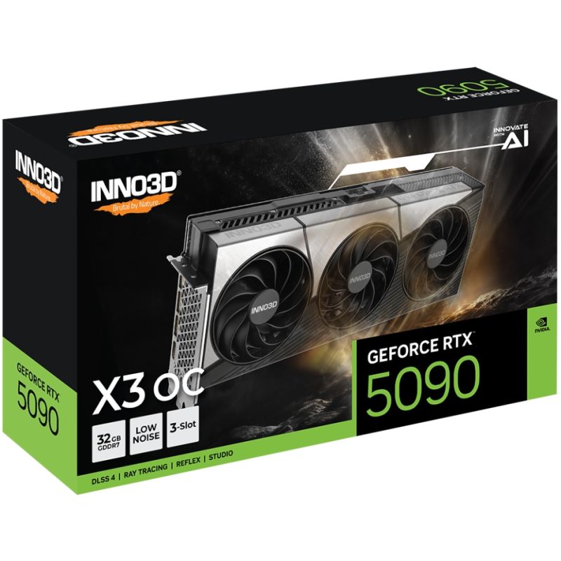 GeForce RTX5090 Inno3D X3 OC, 32GB GDDR7, 512bit, PCI Express 5.0 (N50903-32D7X-17593928)