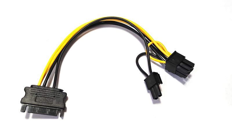 Кабель живлення для відеокарти  6/8-pin to SATA M, 0.2м (S0707)