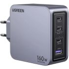 Зарядний пристрій 4xUSB 160W (3xUSB-C + USB-A) GaN + Type-C cable 100W сірий X763 Nexode Pro Ugreen (25877)