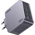 Зарядний пристрій 4xUSB 160W (3xUSB-C + USB-A) GaN + Type-C cable 100W сірий X763 Nexode Pro Ugreen (25877)