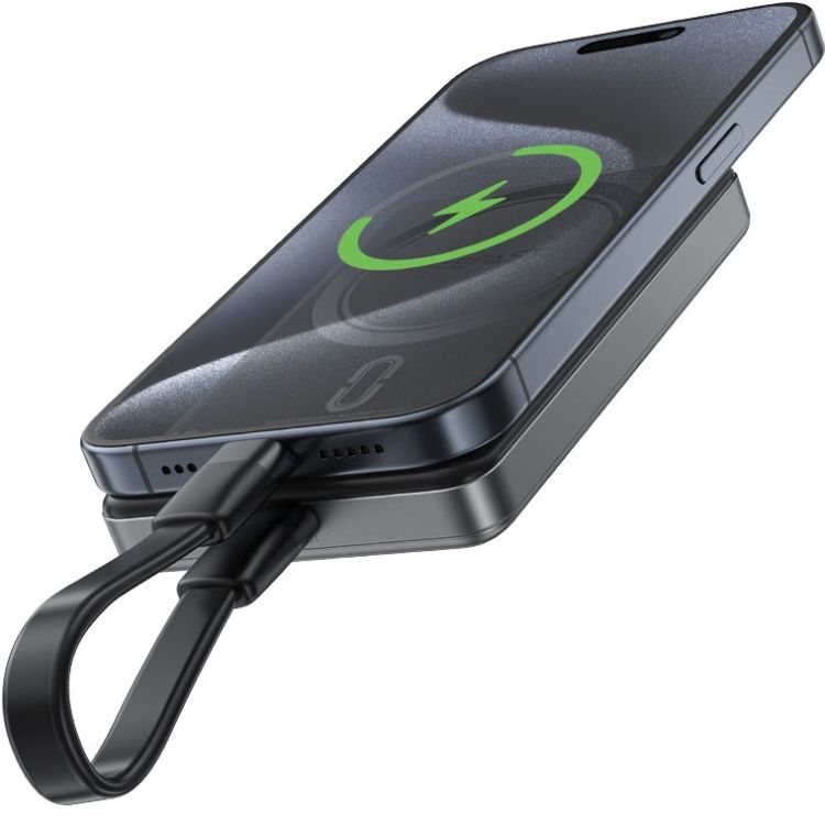 УМБ Acefast Magnetic Wireless 10000mAh 20W PD,QC 3.0, QI 15W M12 Black (6974316283393)