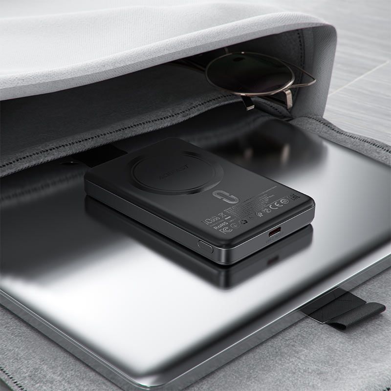 УМБ Acefast Magnetic Wireless 10000mAh 20W PD,QC 3.0, QI 15W M12 Black (6974316283393)
