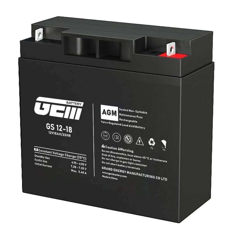 Акумуляторна батарея GEM Battery 12V-18Ah, AGM, L1/T1, (GS 12-18) (GS 12-18)