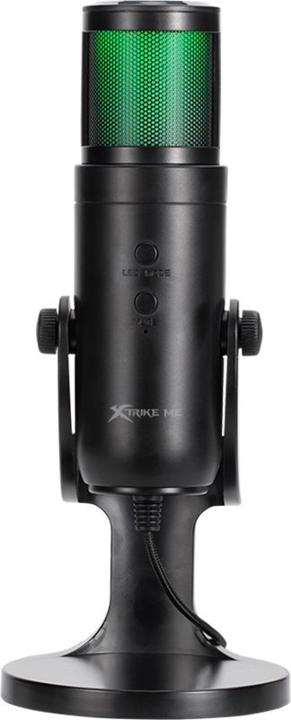 Ігровий стрім мікрофон XTRIKE ME XMC-03 USB, RGB LED, кабель 1.5м, чорний (XMC-03)