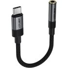 Перехідник USB-C --> 3.5 mm 15cm audio converter J12 Acefast black (6974316285281)