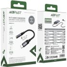 Перехідник USB-C --> 3.5 mm 15cm audio converter J12 Acefast black (6974316285281)