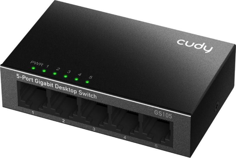 Комутатор Cudy GS105, 5 портовий Gigabit Metal Desktop Switch (GS105)