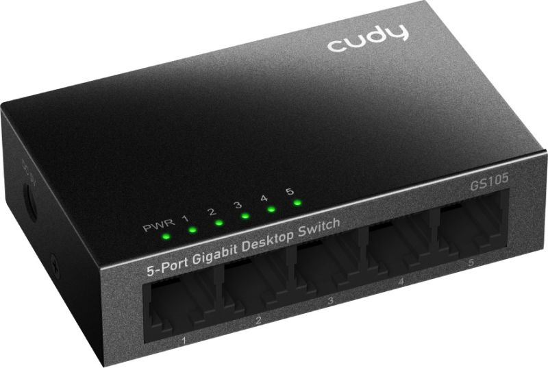 Комутатор Cudy GS105, 5 портовий Gigabit Metal Desktop Switch (GS105)