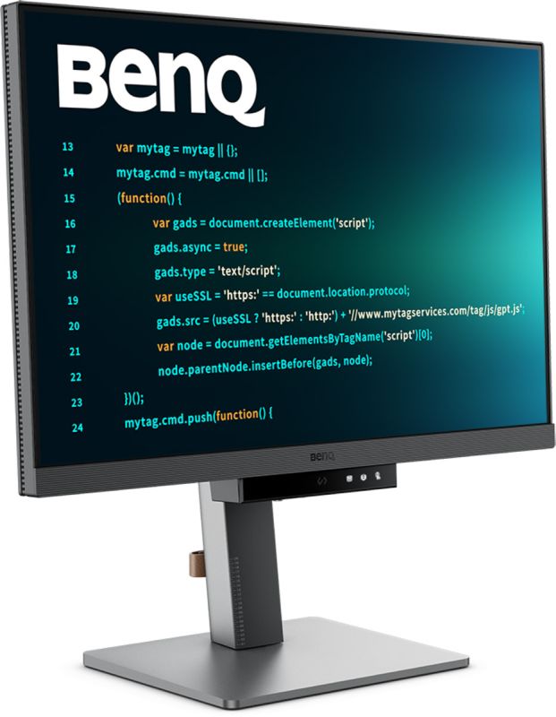 TFT 24.1" BenQ RD240Q, WQXGA, 16:10, HDMI, DP, USB-C, HAS, Pivot, колонки, темно-сірий (9H.LLXLA.TBE)