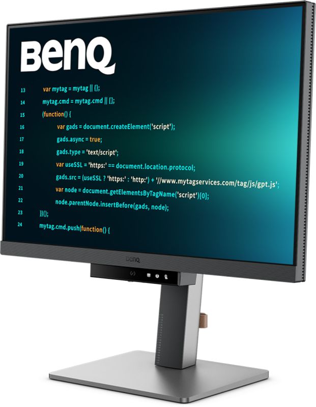 TFT 24.1" BenQ RD240Q, WQXGA, 16:10, HDMI, DP, USB-C, HAS, Pivot, колонки, темно-сірий (9H.LLXLA.TBE)
