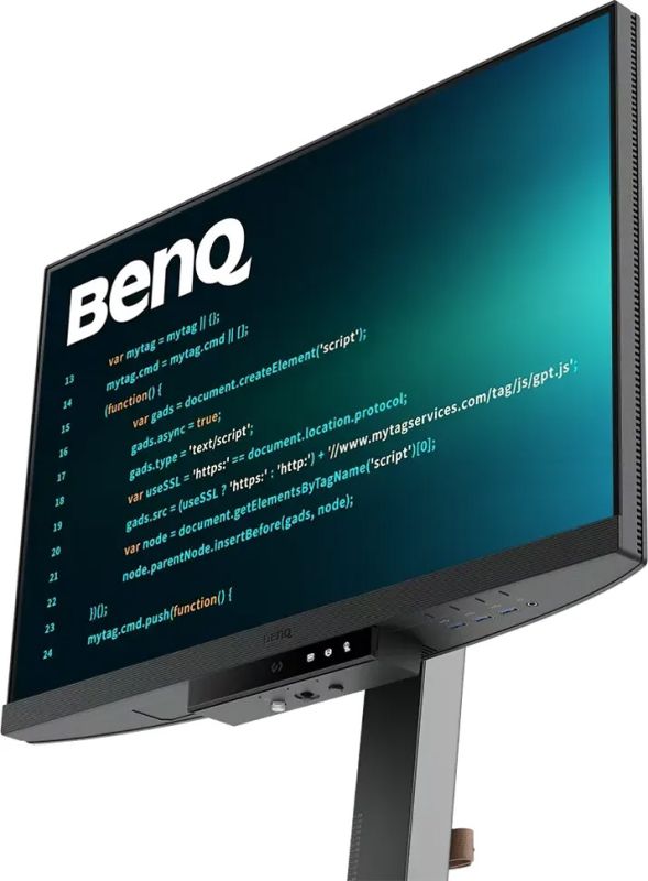 TFT 24.1" BenQ RD240Q, WQXGA, 16:10, HDMI, DP, USB-C, HAS, Pivot, колонки, темно-сірий (9H.LLXLA.TBE)