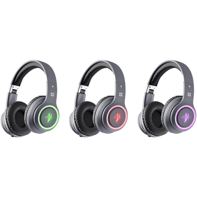 Гарнітура Defender FreeMotion B571, Bluetooth+3,5мм, LED, Gray (63571)
