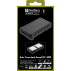 УМБ сонячна Sandberg 10000mAh 22,5W PD Solar Powerbank CampLED, USB-A,USB-C In/Out, PowerThru (421-23)